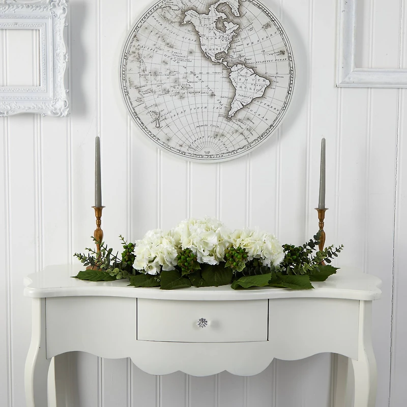 9" Hydrangea & Eucalyptus Floral Arrangement