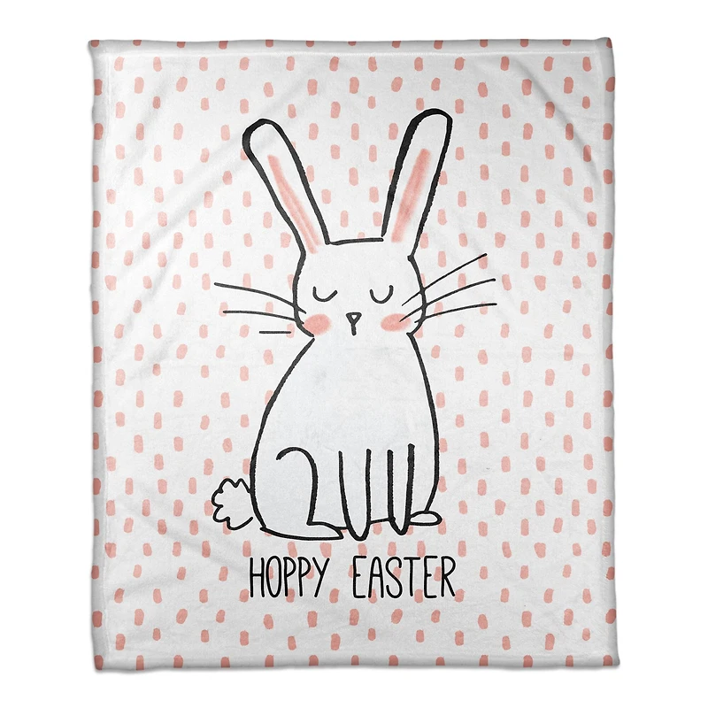 Hoppy Easter Bunny Throw Blanket