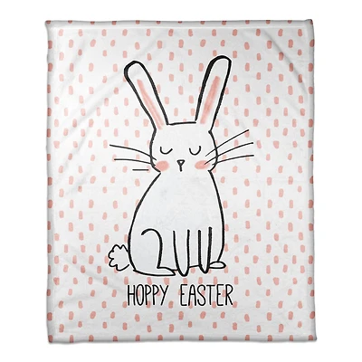 Hoppy Easter Bunny Throw Blanket