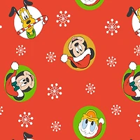 Disney® Mickey & Friends Red Christmas Cotton Fabric 