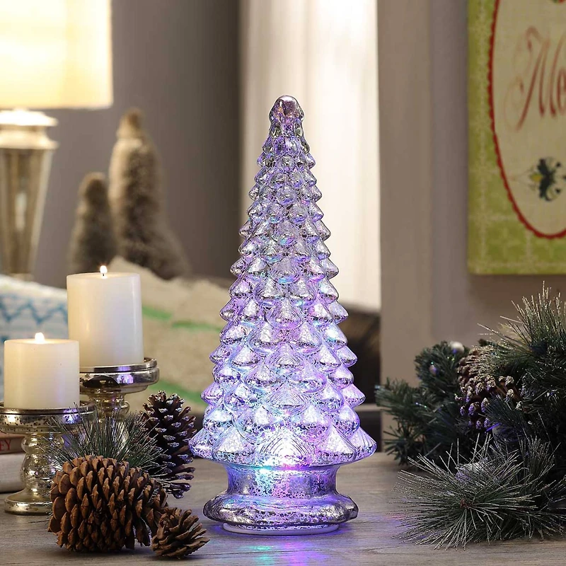 16" Illuminated Kaleidoscope Tree Tabletop Accent