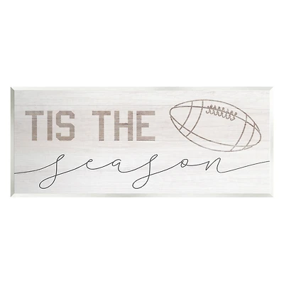Stupell Industries Tis The Season Football Wall Plaque Art