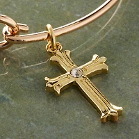 Charmalong™ 14K Gold Plated Crystal Cross Charm by Bead Landing™