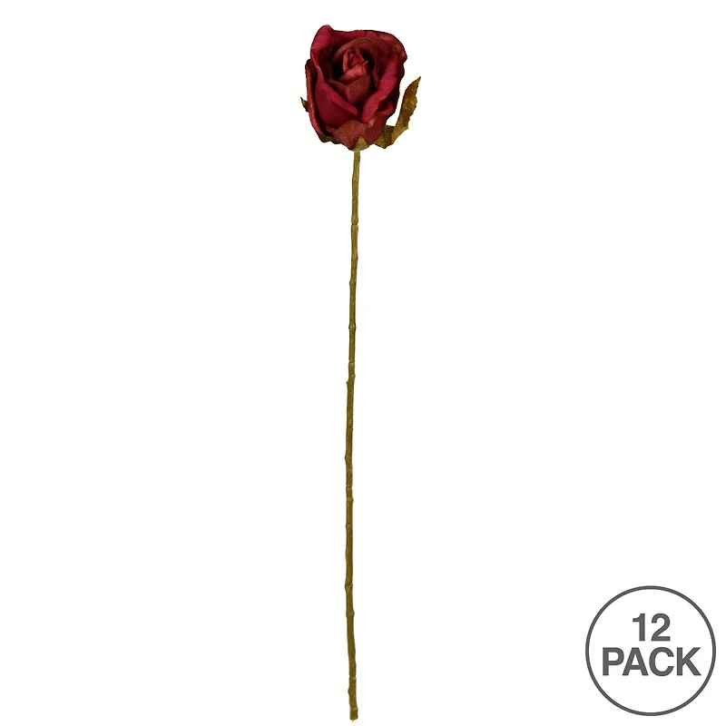 Burgundy Rose Stem, 12ct.