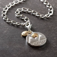 Rhodium & Gold Mountain Charm by Bead Landing™