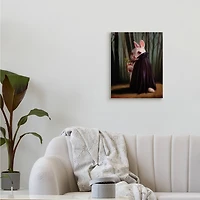 Stupell Industries Vampire Rabbit Drinking Bloody Mary Dark Forest Canvas Wall Art