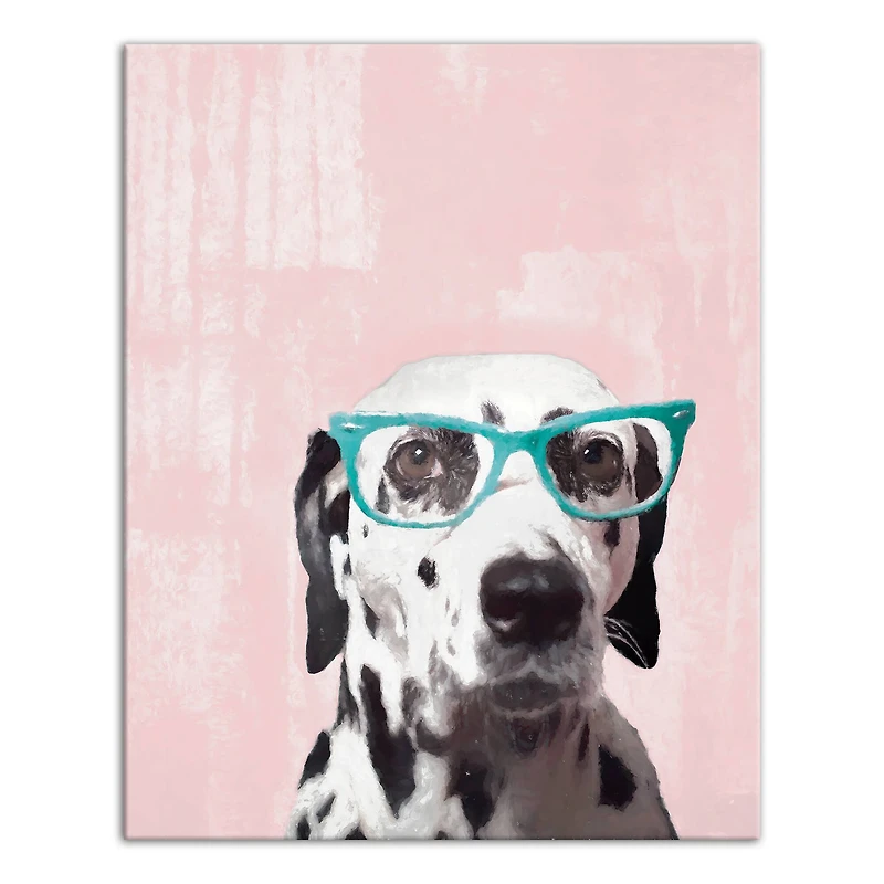 Nerdy Dalmation 5 Canvas Wall Art