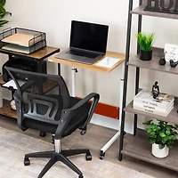 Mind Reader Standing Desk, Adjustable Height, Laptop Workstation, Home Office Computer Table, MDF, Brown