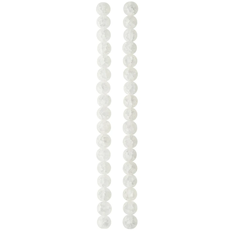 12 Pack: Matte Quartz Round Beads, 6mm by Bead Landing™