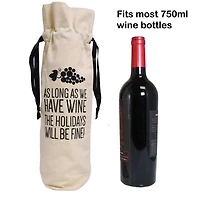 Personality Case™ Holidays Canvas Wine Bag