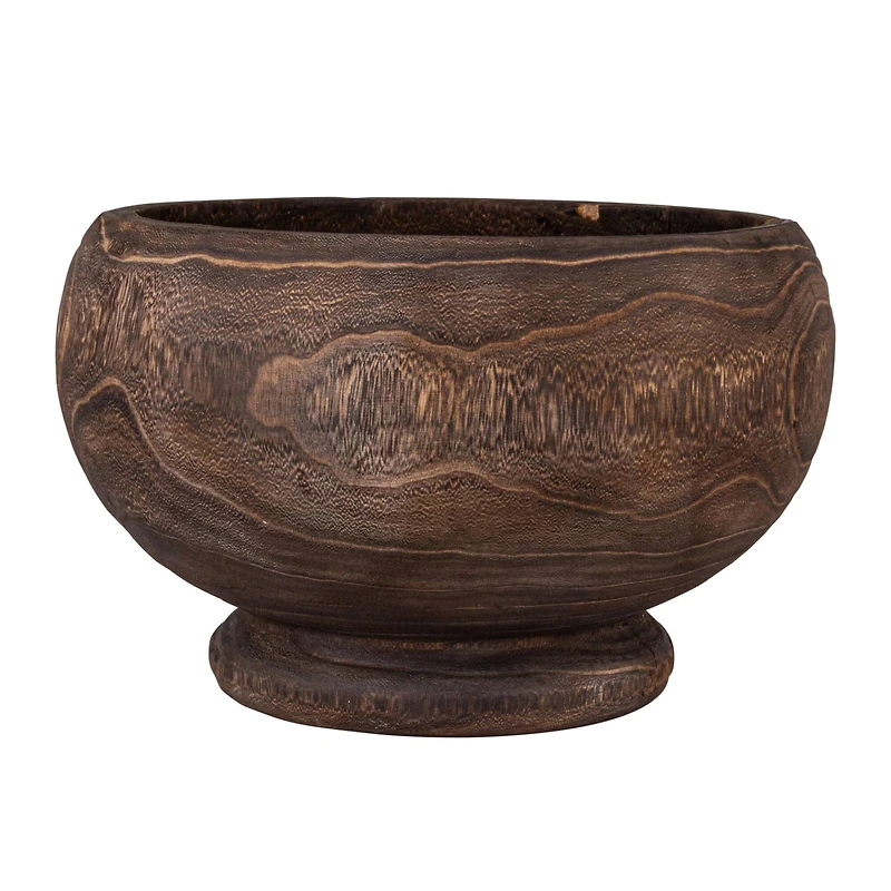 Hello Honey® Stained Round Paulownia Wood Planter