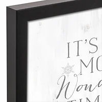 The Most Wonderful Time of the Year 12x12 Black Framed Canvas