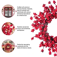 Glitzhome® 14"D Christmas Mini Red Berries Wreath Set