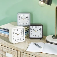 6" Traditional Metal Clock Set