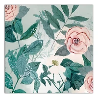 Green & Pink Botanical Canvas Wall Art