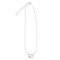 18" Rhodium Paperclip Necklace by Bead Landing™