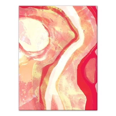 Coral Abstract Geode 18" x 24" Canvas Wall Art