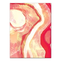Coral Abstract Geode 18" x 24" Canvas Wall Art