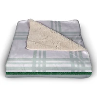 How Lucky We Plaid 50" x 60" Sherpa Fleece Blanket