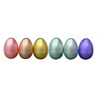 3" Matte Metallic Plastic Easter Eggs, 6ct. by Creatology™