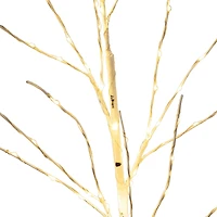 2 Pack 3ft. Pre-Lit Artificial White Birch Branches, Warm White LED Lights