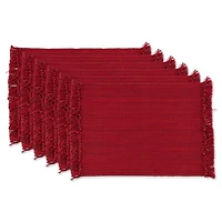 DII® Variegated Redwood Fringe Placemats, 6ct.