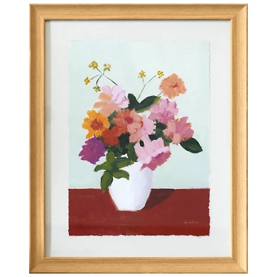 20" Pink, Coral & Orange Flower Still Life Wall Art by Ashland®