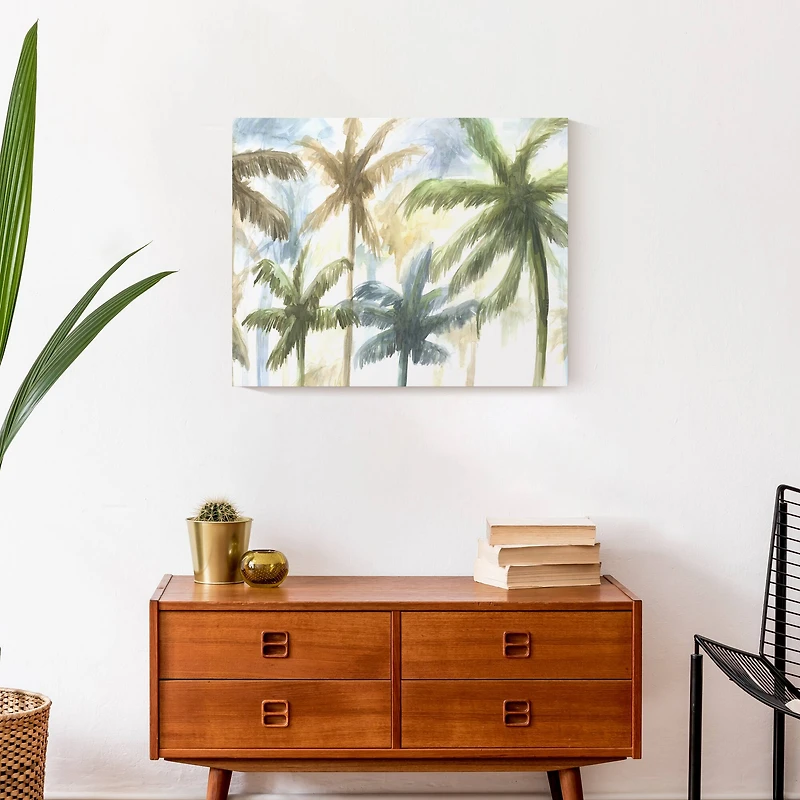 Sunrise Palm Trees Canvas Wall Art