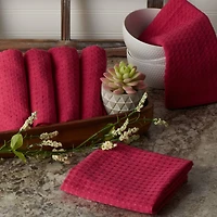 DII® Pink Recycled Cotton Waffle Dish Towels, 6ct.