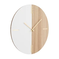 Brown MDF Contemporary Wall Clock, 24" x 24" x 2"