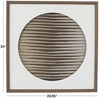 Brown Wood Contemporary Shadow Box, 24" x 2" x 24"