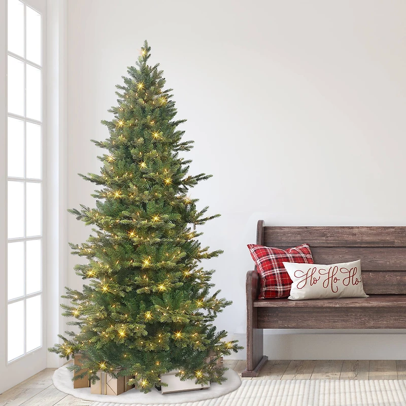 6.5ft. Pre-Lit Douglas Fir Artificial Christmas Tree, Clear Incandescent Lights