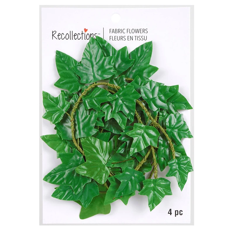 Dark Green Ivy Embellishments by Recollections™, 4ct.