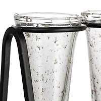 Hello Honey® Bloomingville 9" Test Tube Vases in Black Metal Stand