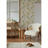 NuWallpaper PrintFresh Linen Camel's Courtyard Peel & Stick Wallpaper