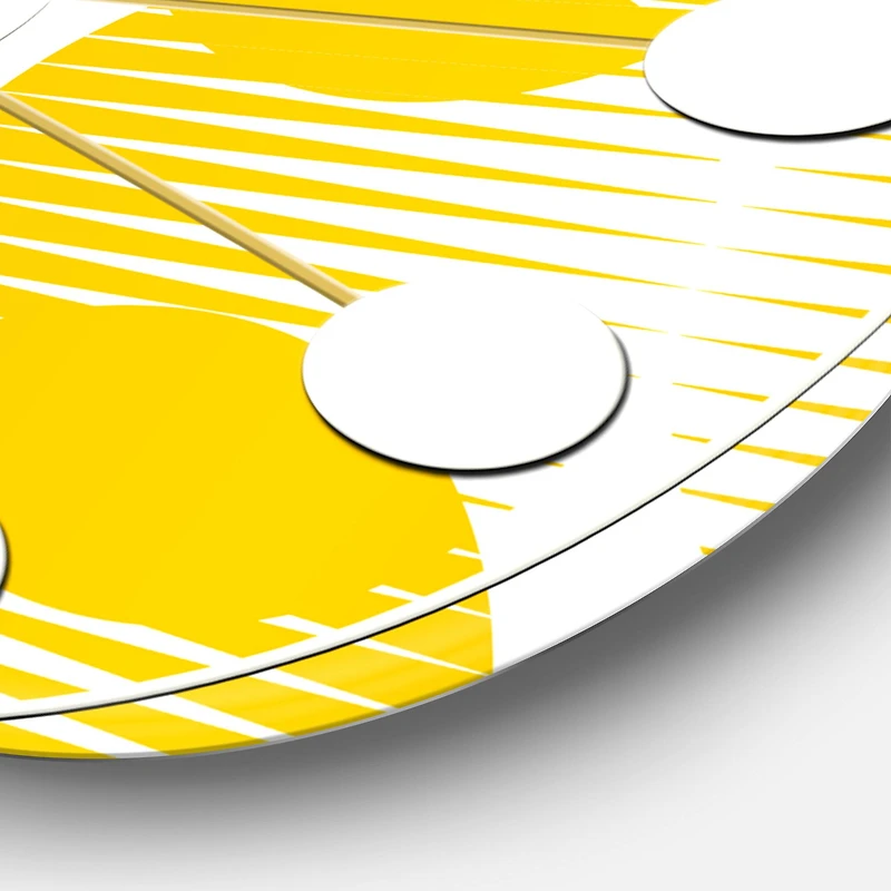 Designart 'Abstract Retro Geometric Pattern Iv Mid-Century Modern Wall Clock