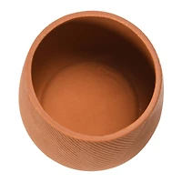 Hello Honey® 6" Terracotta Finish Stoneware Flower Pot