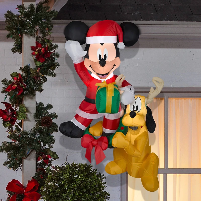 5ft. Airblown® Inflatable Disney Hanging Mickey & Pluto