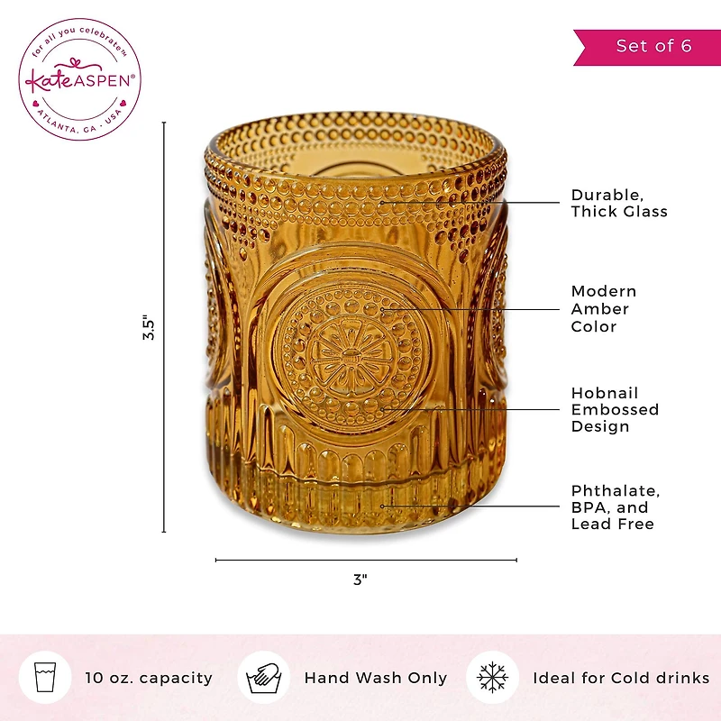 Kate Aspen® 10oz. Retro Arch Floral Drinking Glasses