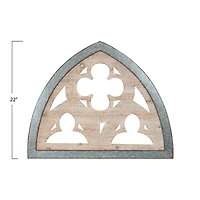 Hello Honey® 27.5'' Silver Wood & Metal Wall Décor