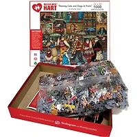 Hart Puzzles Raining Cats and Dogs in Paris by Jennifer Garant 1,000 Piece Jigsaw Puzzle