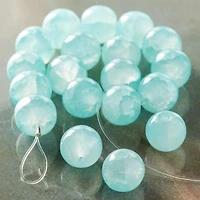12 Pack: Aqua Glass Round Beads, 10mm by Bead Landing™