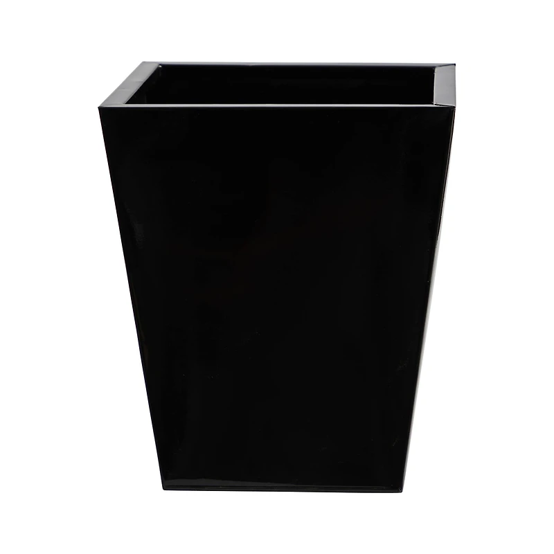 15" Black Classic Square Metal Planter