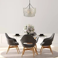 Hello Honey® Capiz 2-Tier Honeycomb Chandelier