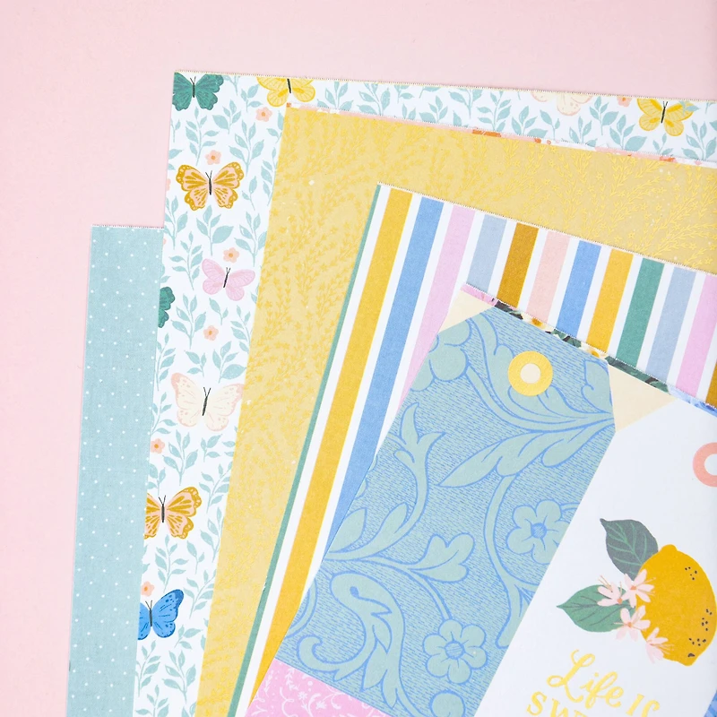 American Crafts Maggie Holmes Parasol Single-Sided Paper Pad, 6" x 8"