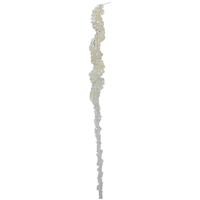 18.5" Clear Contemporary Dangling Icicle Ornament