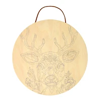 8" Reindeer Paint-by-Number Plywood Surface Kit by Artist's Loft®