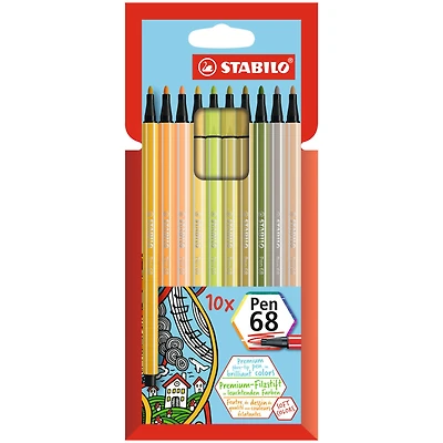 STABILO® Pen 68 10-Pen Wallet Set II