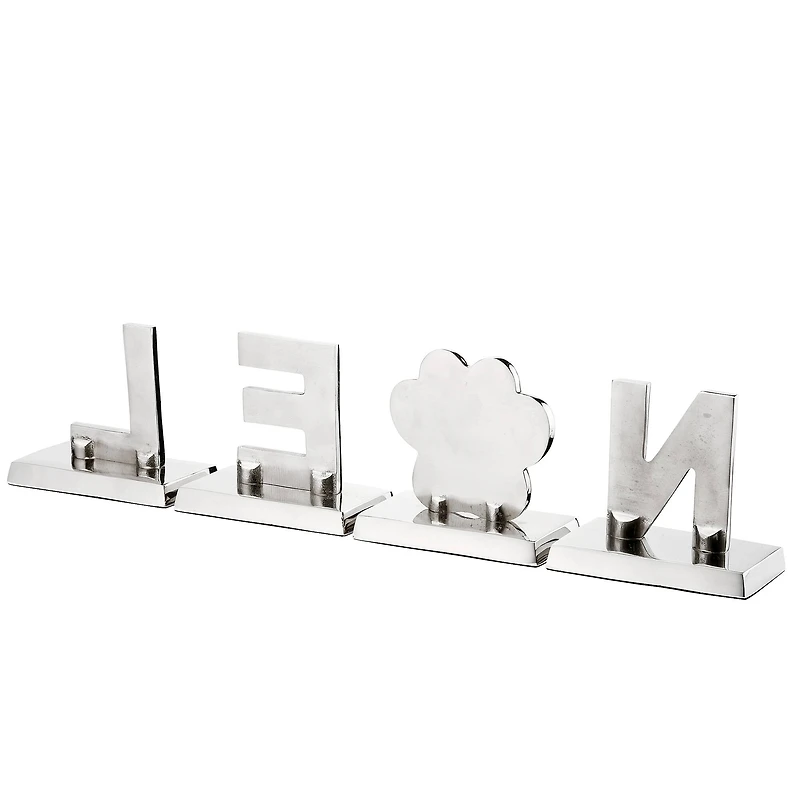 5" Gold Sparkle NOEL Stocking Holders, 4ct.