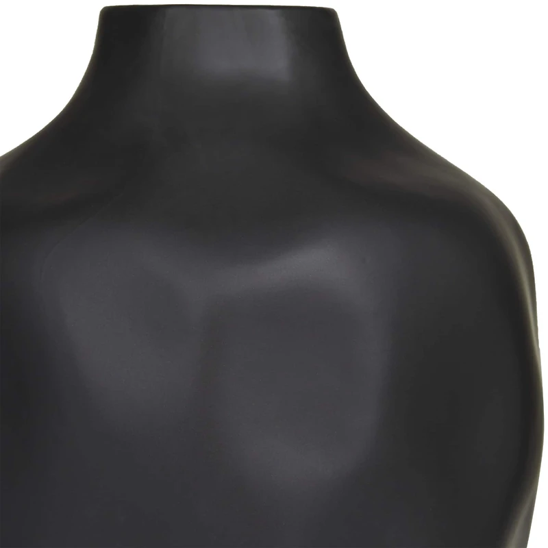 CosmoLiving by Cosmopolitan Black Ceramic Faceted Vase 9" x 9" x 14"